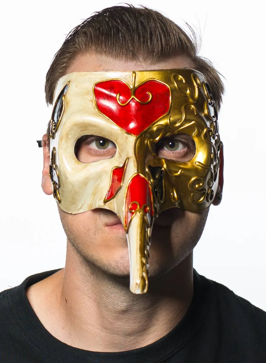 Long Nose Venetian Card Symbols Masquerade Mask