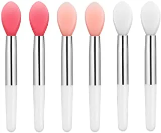 Lurrose 6pcs Silicone Lip Brushes Small Makeup Brushes Applicator for Lip Mask Oil