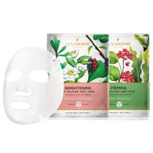 LuxaDerme Brightening & Firming Bio Cellulose Face Sheet Mask Combo (Pack of 2)