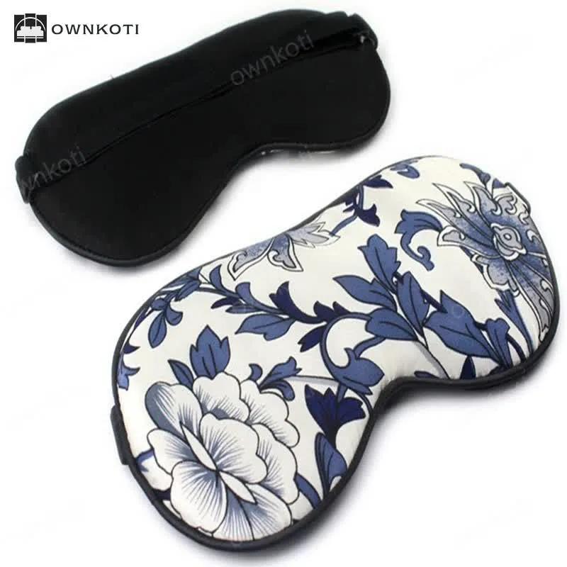 Luxurious Printed Silk Blackout Sleep Eye Mask
