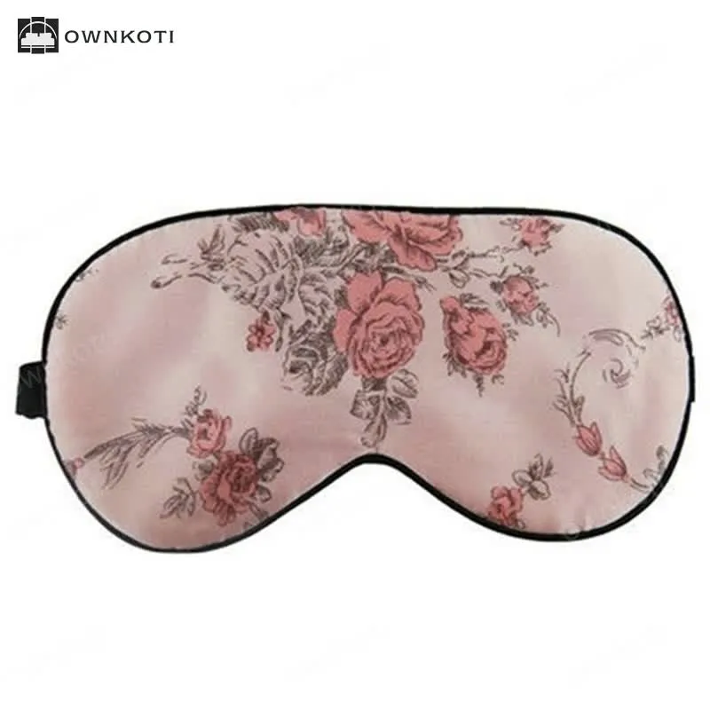 Luxurious Printed Silk Blackout Sleep Eye Mask
