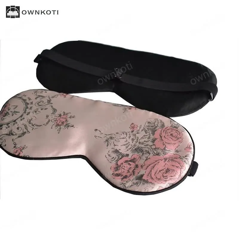 Luxurious Printed Silk Blackout Sleep Eye Mask