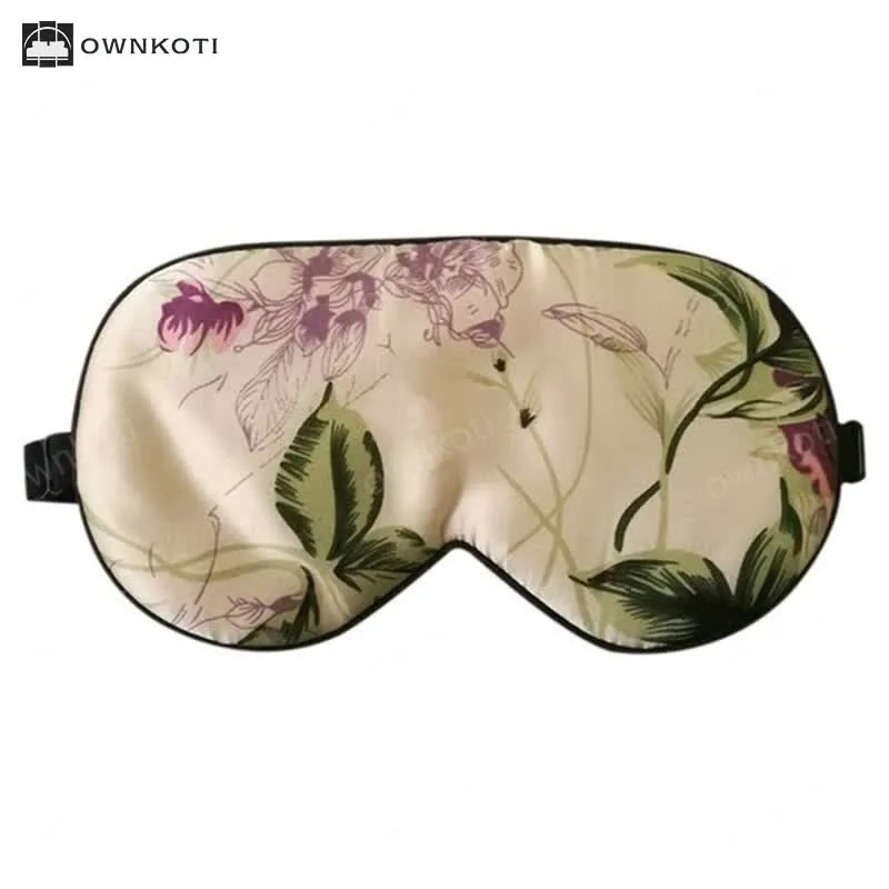 Luxurious Printed Silk Blackout Sleep Eye Mask