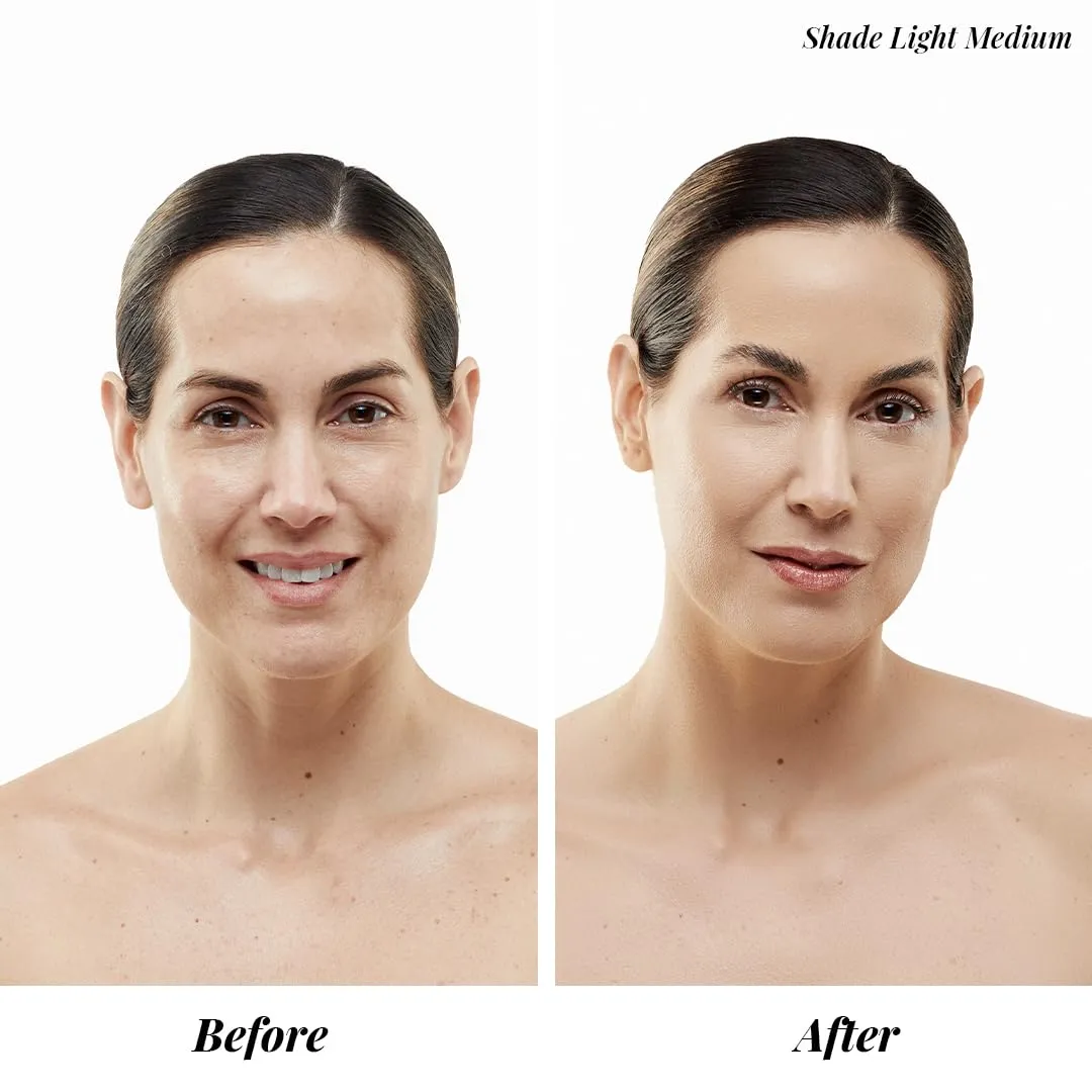 MagicMinerals AirBrush Foundation Set by Jerome Alexander  3pc Set Includes AirFinish, Foundation and Kabuki Brush - Spray Makeup with Anti-aging Ingredients for Smooth Radiant Skin (Dark)