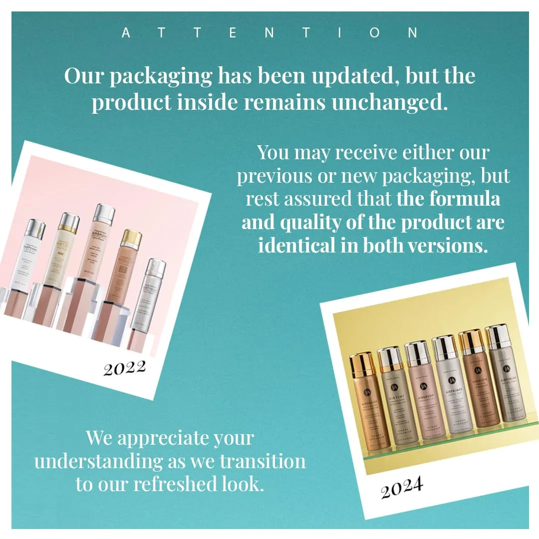 MagicMinerals AirBrush Foundation Set by Jerome Alexander  3pc Set Includes AirFinish, Foundation and Kabuki Brush - Spray Makeup with Anti-aging Ingredients for Smooth Radiant Skin (Dark)