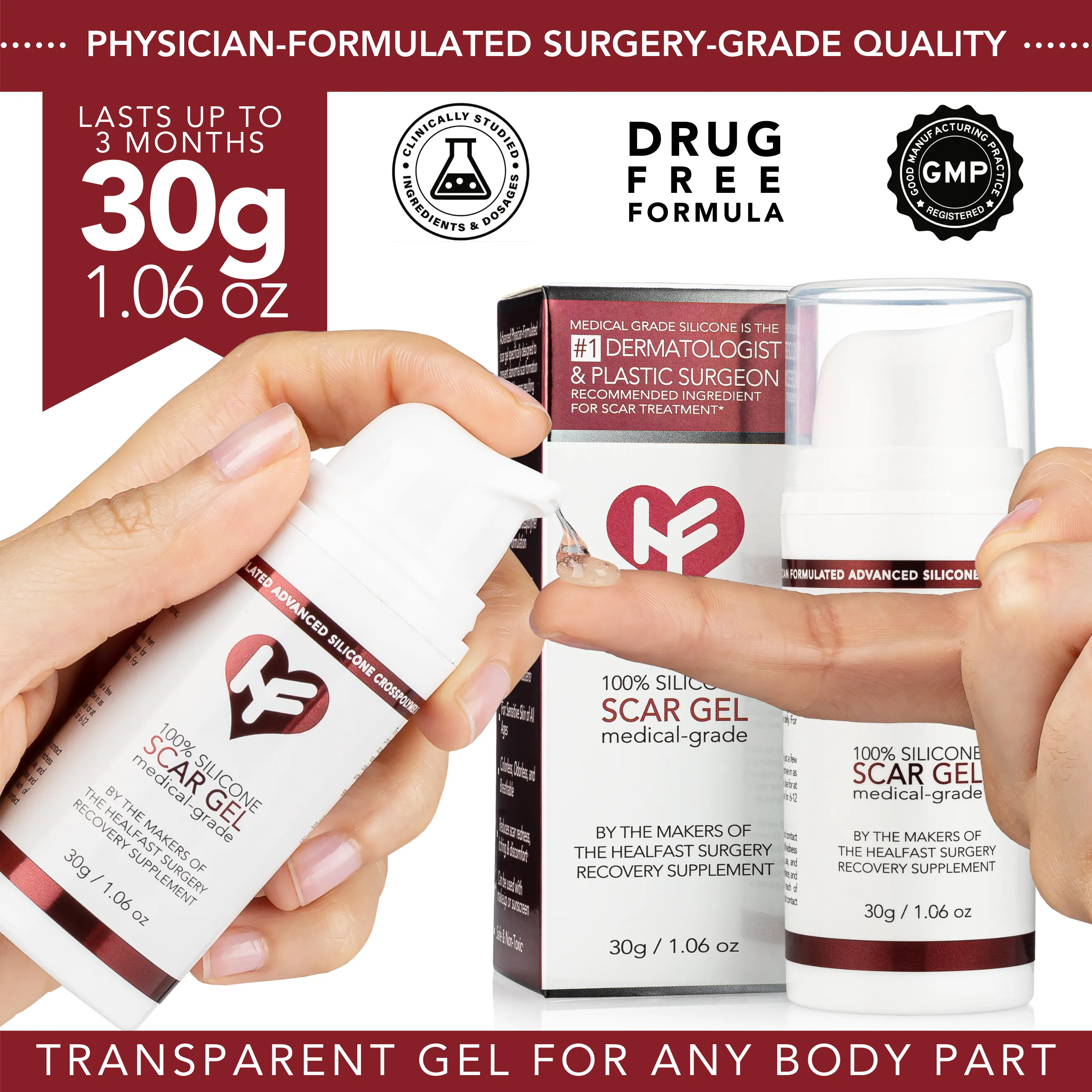 Medical-grade Silicone Scar Gel "Semi-Solid Sheeting"