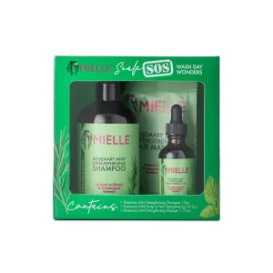 Mielle SOS Wash Day Wonders مجموعة التكثيف للشعر وعلاج التساقط من ميلي