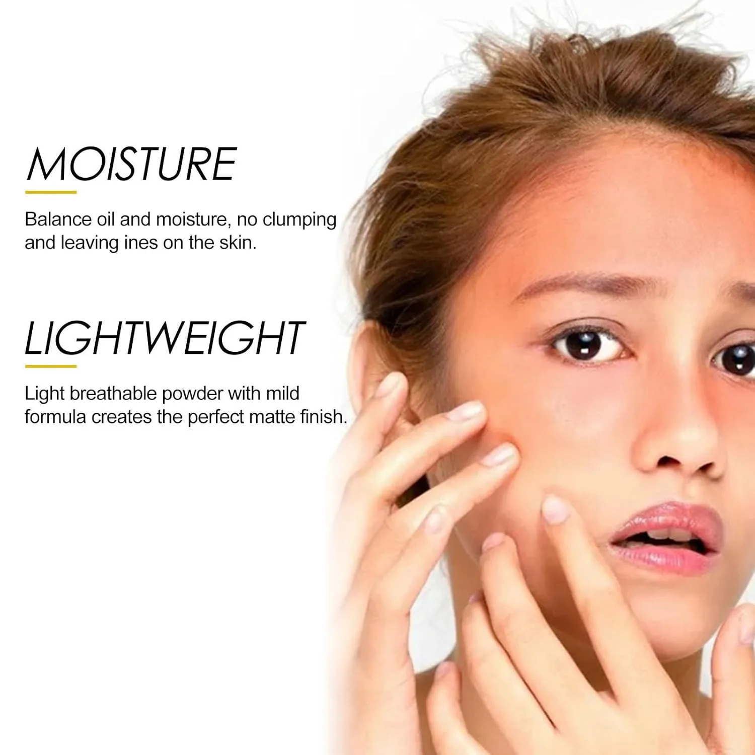 Mineral Sunscreen Setting Powder SPF 35, Translucent Brush Sunscreen Powder for Face & Scalp,Long Lasting Lightweight Breathable, Oil Control Natural Finish, for All Skin (3PC, 8g)