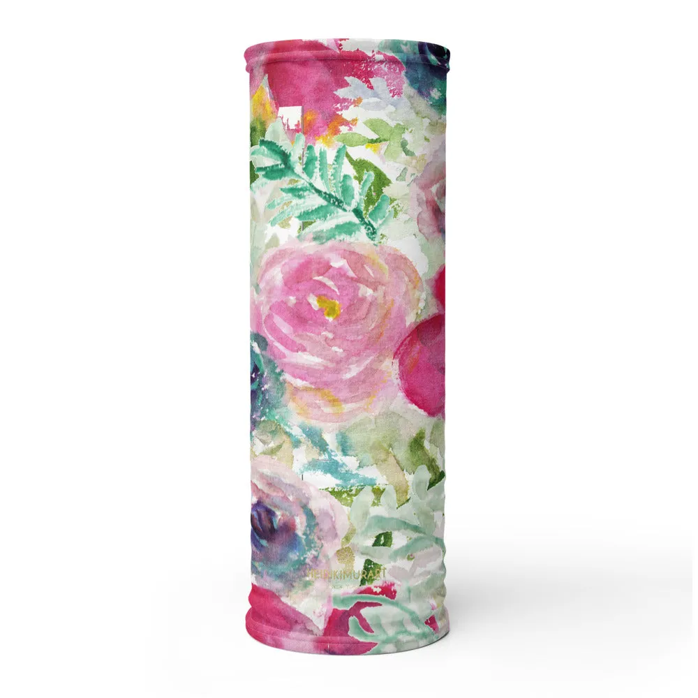 Mixed Floral Face Mask, Face Cover Shield, Reusable Washable Bandana-Made in USA/EU
