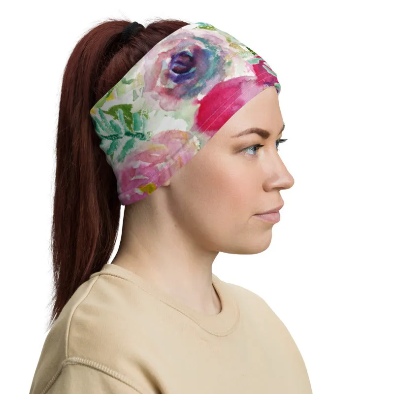 Mixed Floral Face Mask, Face Cover Shield, Reusable Washable Bandana-Made in USA/EU