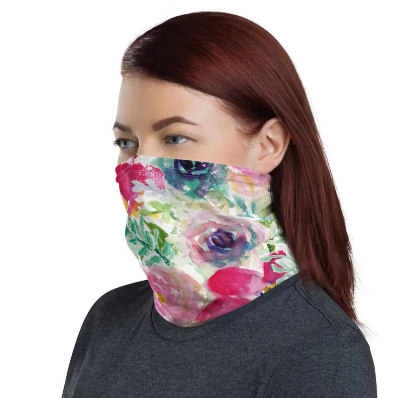 Mixed Floral Face Mask, Face Cover Shield, Reusable Washable Bandana-Made in USA/EU