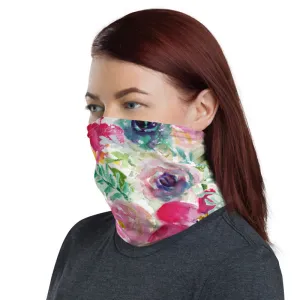 Mixed Floral Face Mask, Face Cover Shield, Reusable Washable Bandana-Made in USA/EU