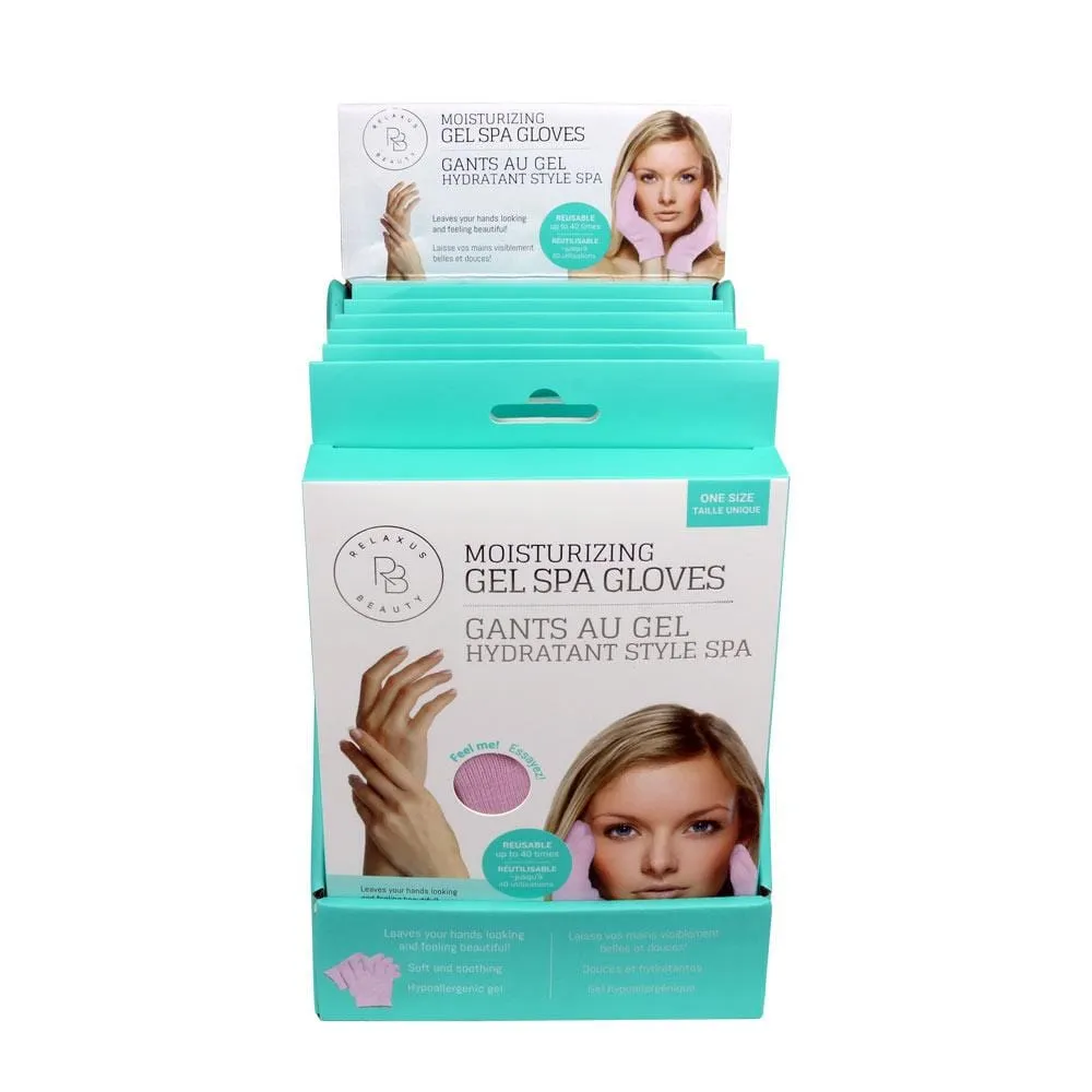 Moisturizing Spa Gloves Displayer of 6