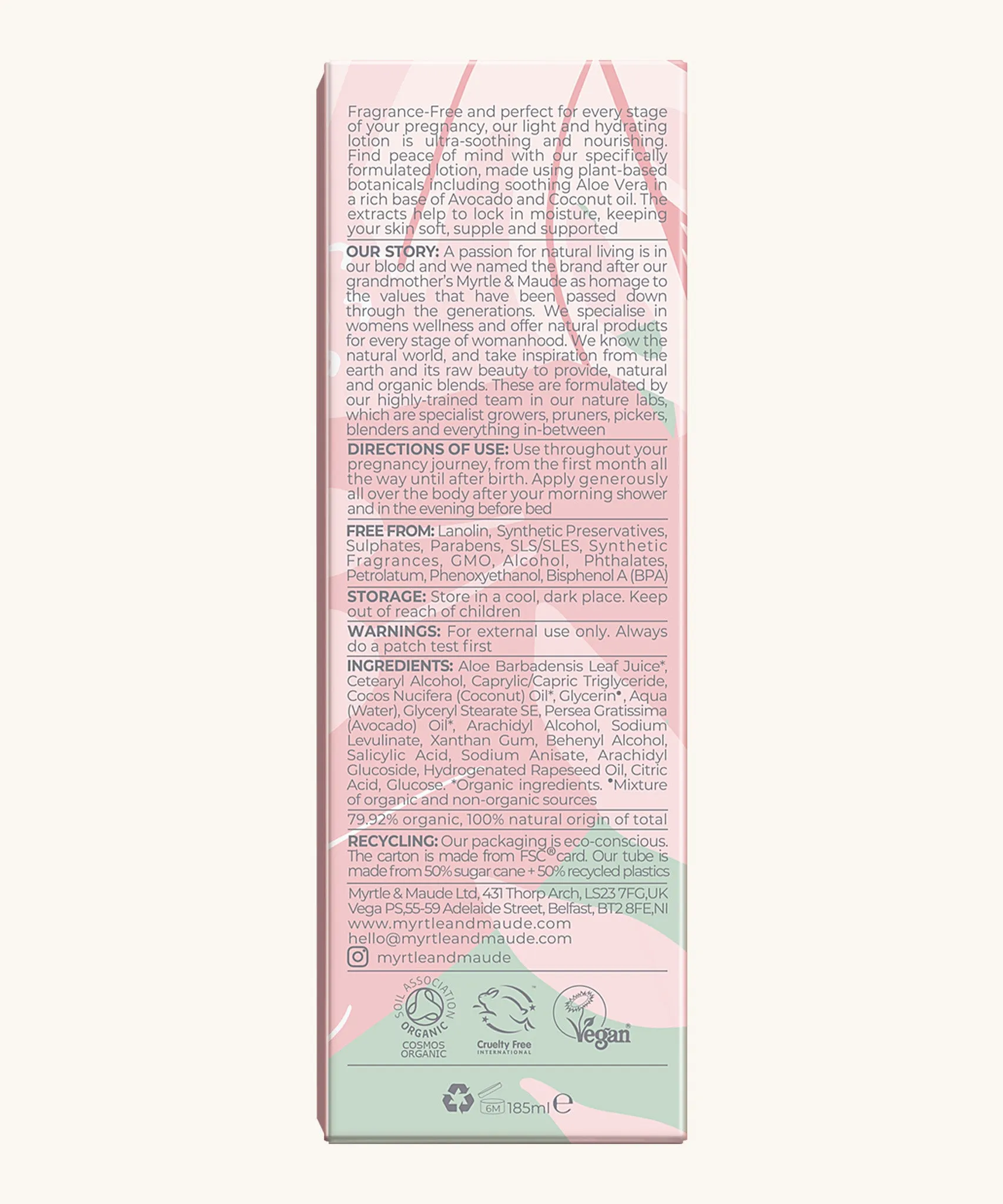 Myrtle & Maude Pregnancy Body Lotion