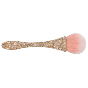 Nail Dust Powder Brush, Prevent Deformation Thickening Die Casting Nail Art Dust Remover Brush for Loose Powder (Yellow)