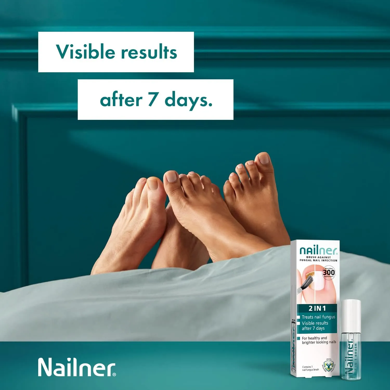 Nailner 2-in-1 Fungal Nail Treatment Brush, 5ml - Healthy & Bright Nails