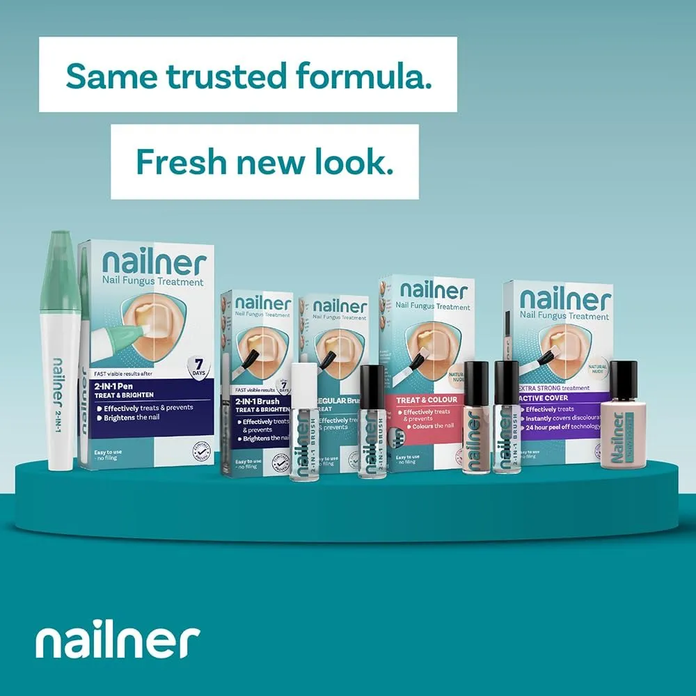 Nailner 2-in-1 Fungal Nail Treatment Brush, 5ml - Healthy & Bright Nails