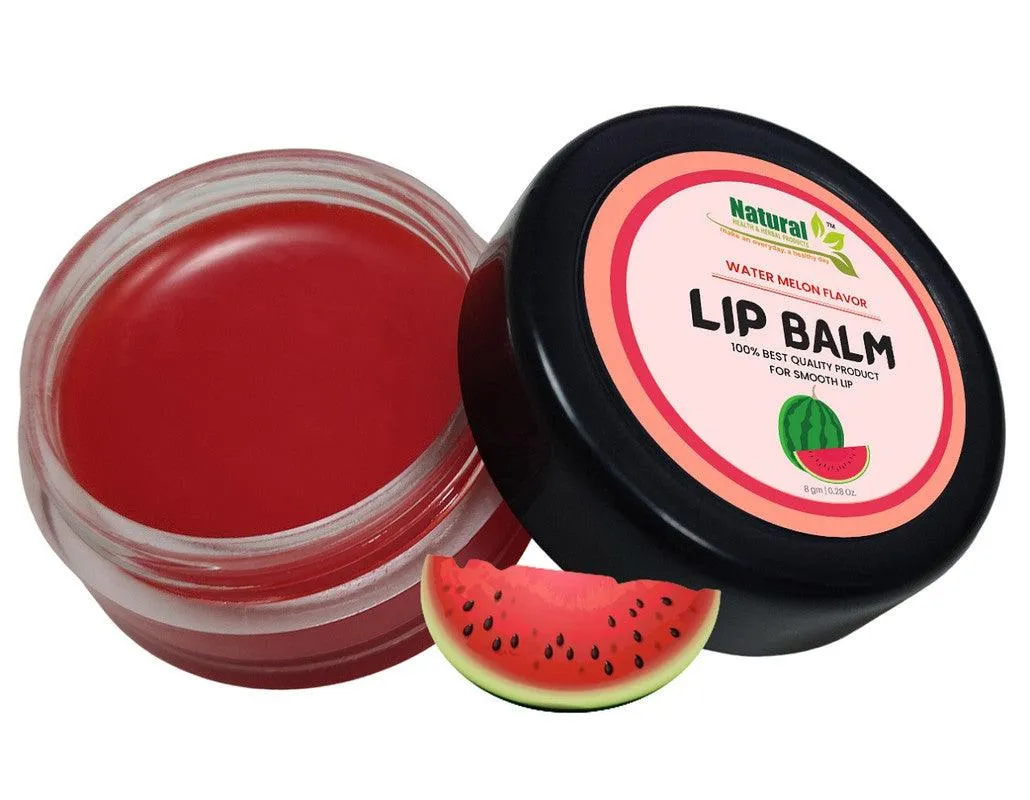 Natural Health and Herbal products Tropical Twist Lip Balm: Water-Melon Flavor in a Vibrant Red Tinted Natural 12 Hrs Miniaturization, Long Lasting, Romantic, Kissable, Smooth Enriched, Lip Care- 8g