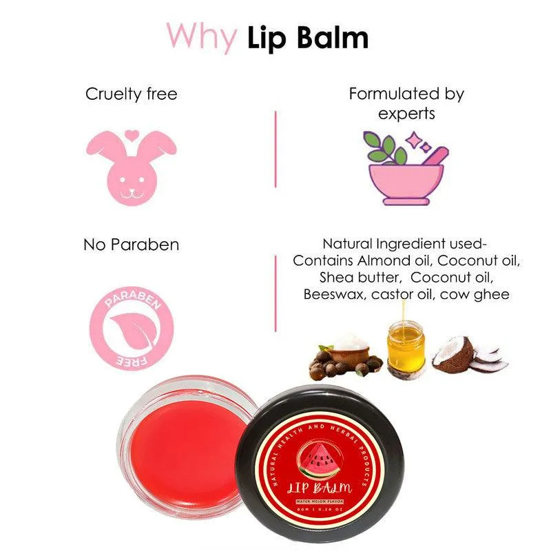 Natural Health and Herbal products Water-Melon Dream Lip Quencher - Savor the Sweetness Lipcare  Beauty Skin Care 12 Hrs Miniaturization, Long Lasting, Romantic, Kissable, Smooth Enriched, LipCare- 8g