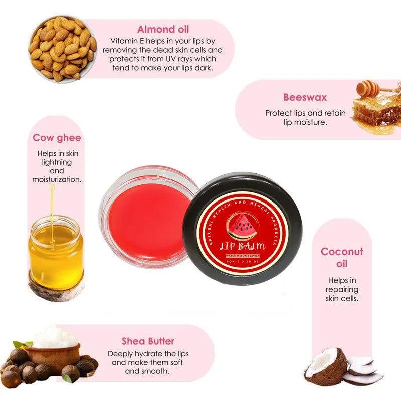 Natural Health and Herbal products Water-Melon Dream Lip Quencher - Savor the Sweetness Lipcare  Beauty Skin Care 12 Hrs Miniaturization, Long Lasting, Romantic, Kissable, Smooth Enriched, LipCare- 8g