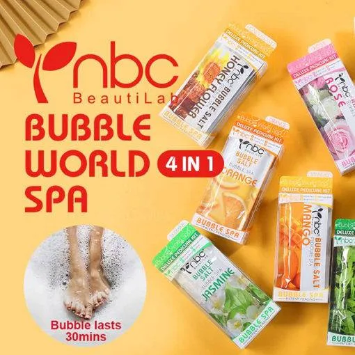 NBC Pedicure Spa Foot Care In A Box 4 Step Set - Tropical Fruit Scent (Clearance)