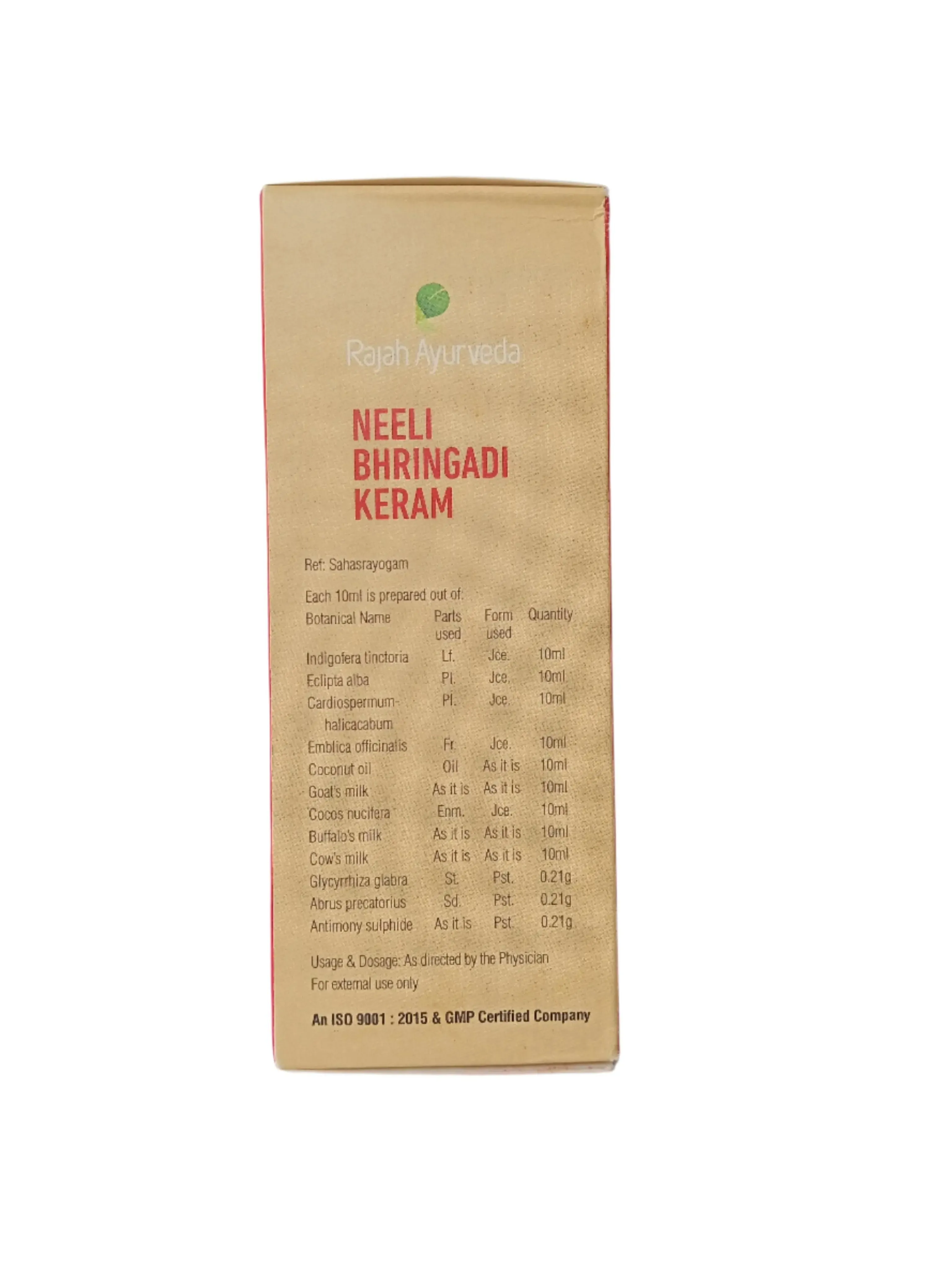 Neelibhringadi Keram - 200ML - Rajah Ayurveda
