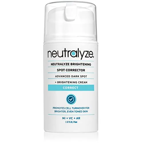 Neutralyze Brightening Dark Spot Remover for Face - Maximum Strength Dark Spot Corrector, Brightening Serum & Fade Cream - Melasma Treatment for Face with Vitamin C, Niacinamide & Arbutin (90  Day)