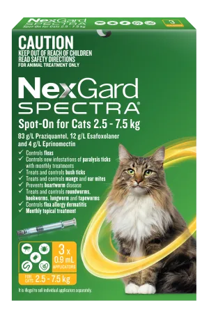 NexGard Spectra - Spot-on for Cats (2.5-7.5kg) (6pk)