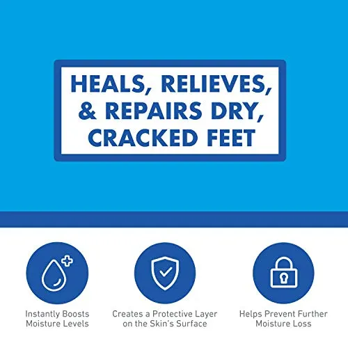 O'Keeffe's Healthy Feet Foot Cream, Relieves and Repairs Extremely Dry Cracked Feet, Instantly Boosts Moisture, 7 oz / 198 g, Tube, (Pack of 1) 106397, white