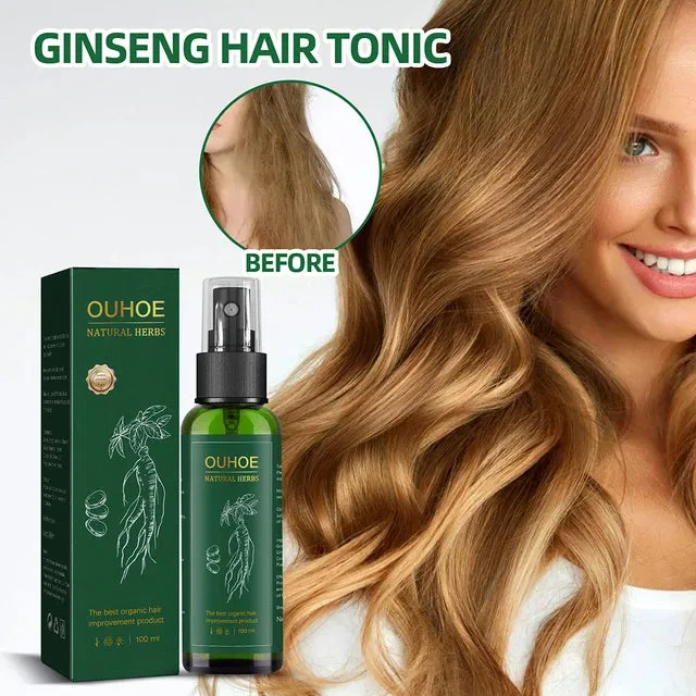 OUHOE 100ml Hair Growth Liquid Unisex Ginseng Essences Scalp Treatment Hair Regrowth Tonic