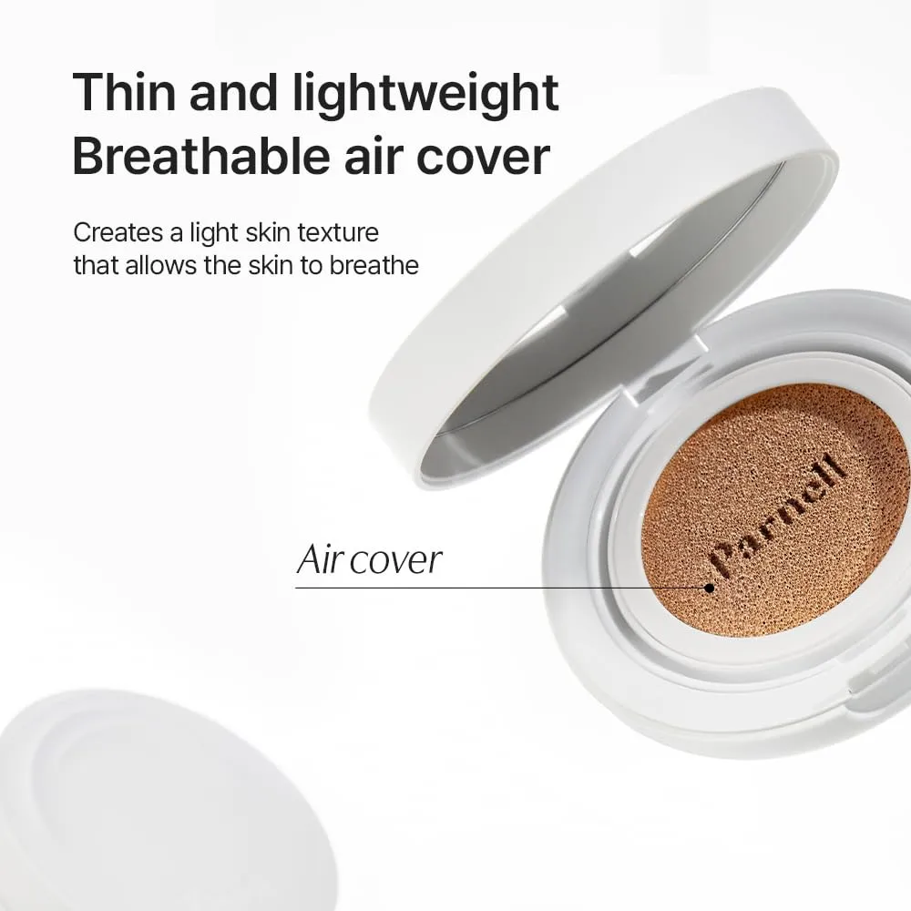 Parnell Cicamanu Serum Cushion - Moisturizing Foundation for Soothing, Coverage, Glass Skin and Lightweight for Sensitive and Dry Skin Pearl Skin (0.52 Fl Oz) (13C)