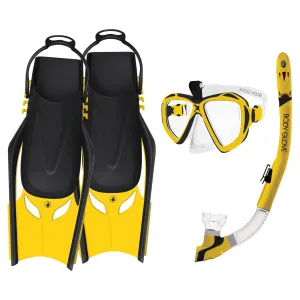 Passage Mask/Snorkel/Fin Complete Set - Yellow/Black