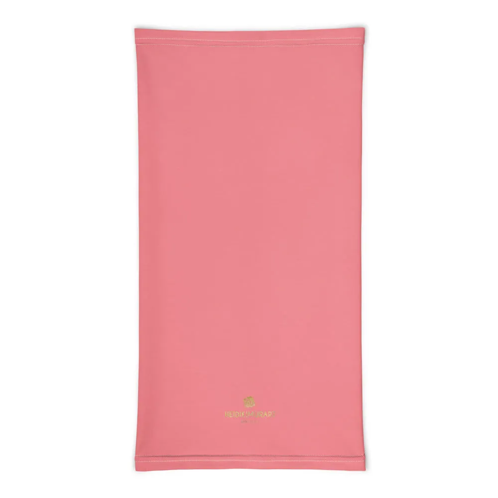 Peach Pink Washable Face Mask Shield, Reusable Neck Warmer Bandana, Headband-Made in USA/EU