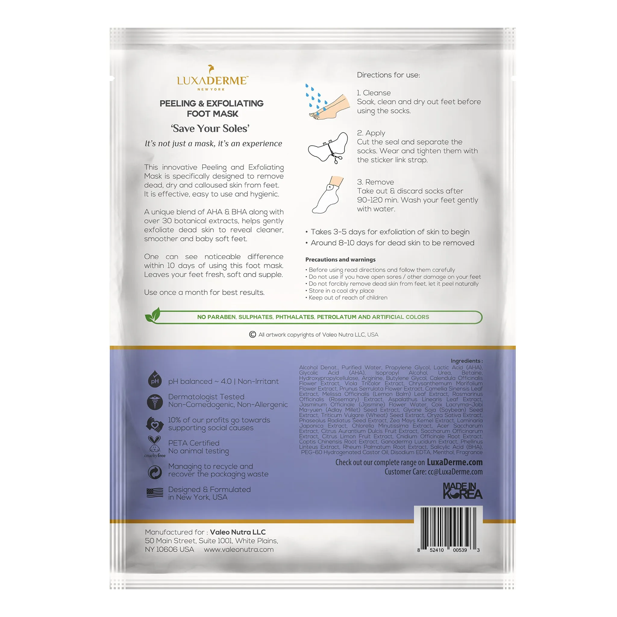 Peeling & Exfoliating Foot Mask