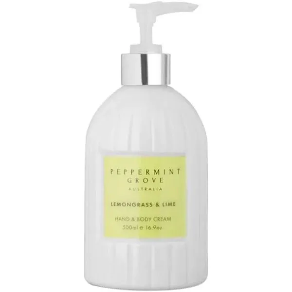 Peppermint Grove Hand & Body Cream Pump - Lemongrass & Lime