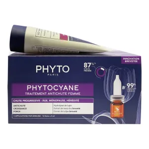 Phytocyane Progressive Treatment - For Women 12x5ml & Free Invigorating Shampoo For Women 100ml
