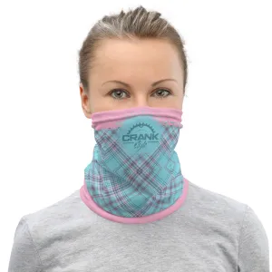 Pink & Aqua Plaid Face Mask / Neck Gaiter / Headband