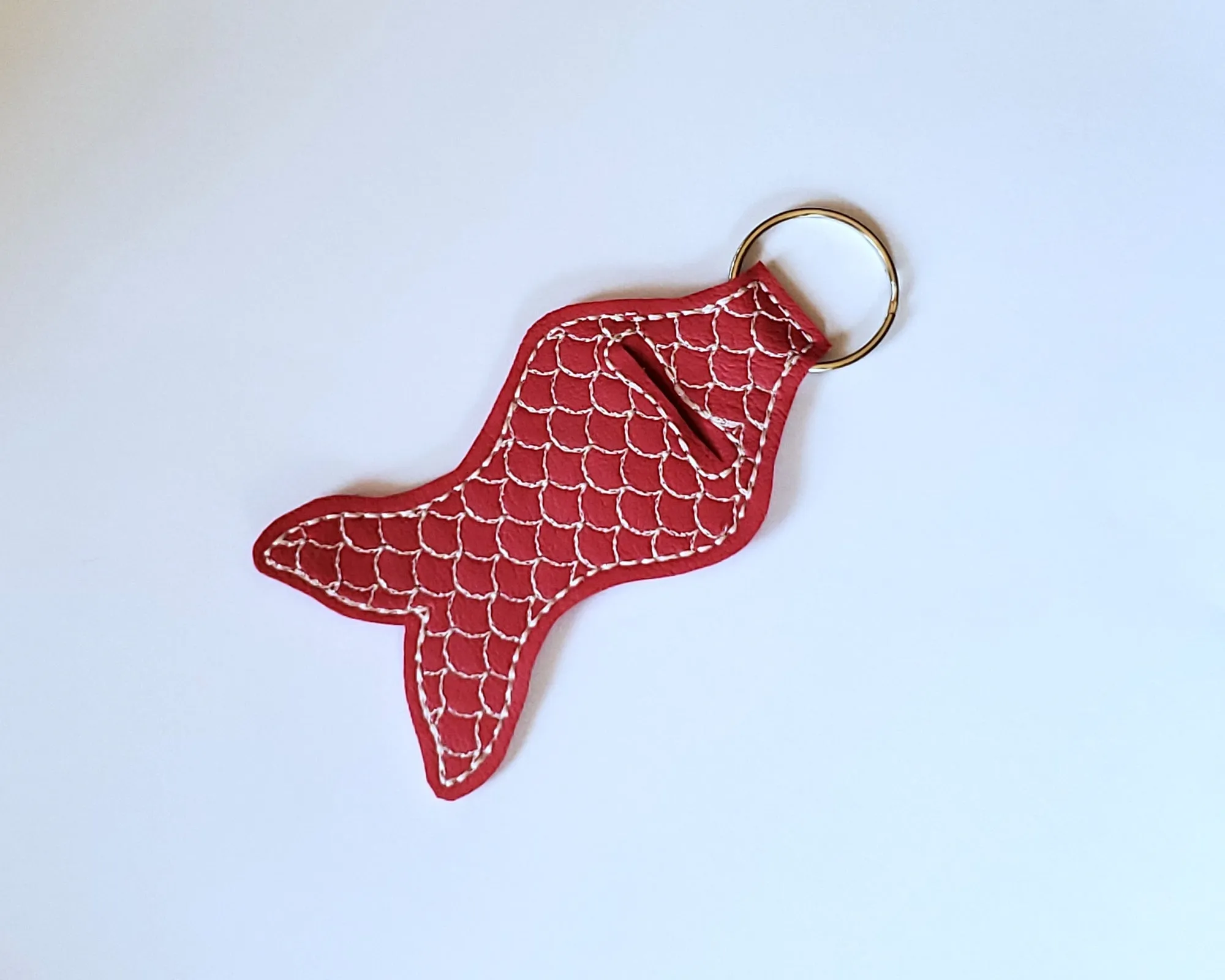 Pink Mermaid Lip Balm Holder Keychain