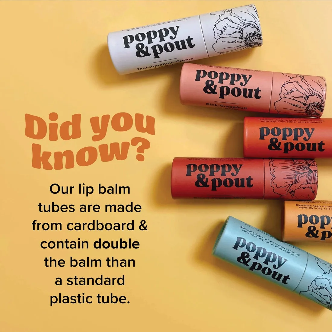 Poppy & Pout Lip Balm: Orange Blossom