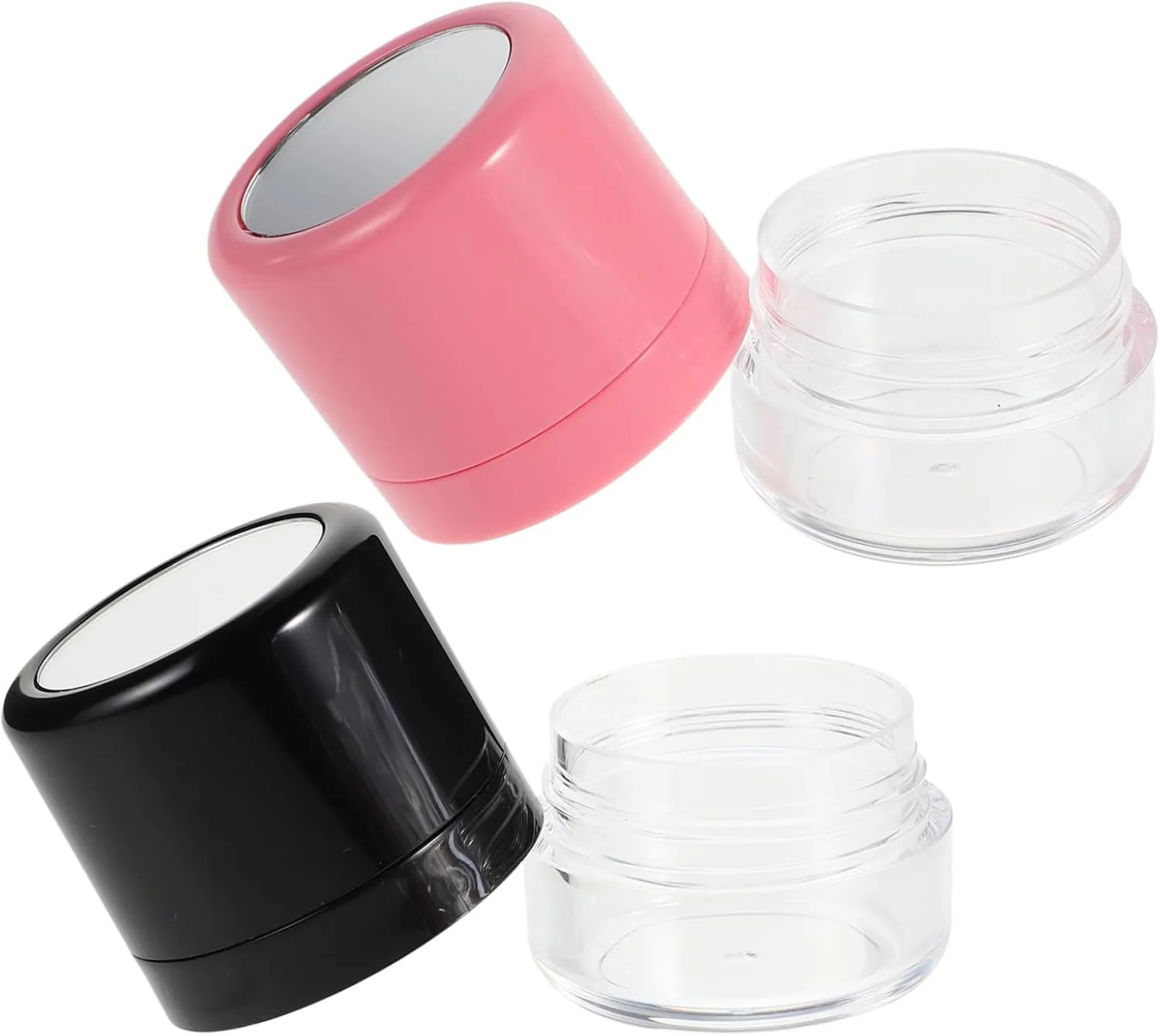 Powder Bottle Mirror Applicator Travel Loose Powder Bottle Dry Shampoo Sponge Applicator for Hairline