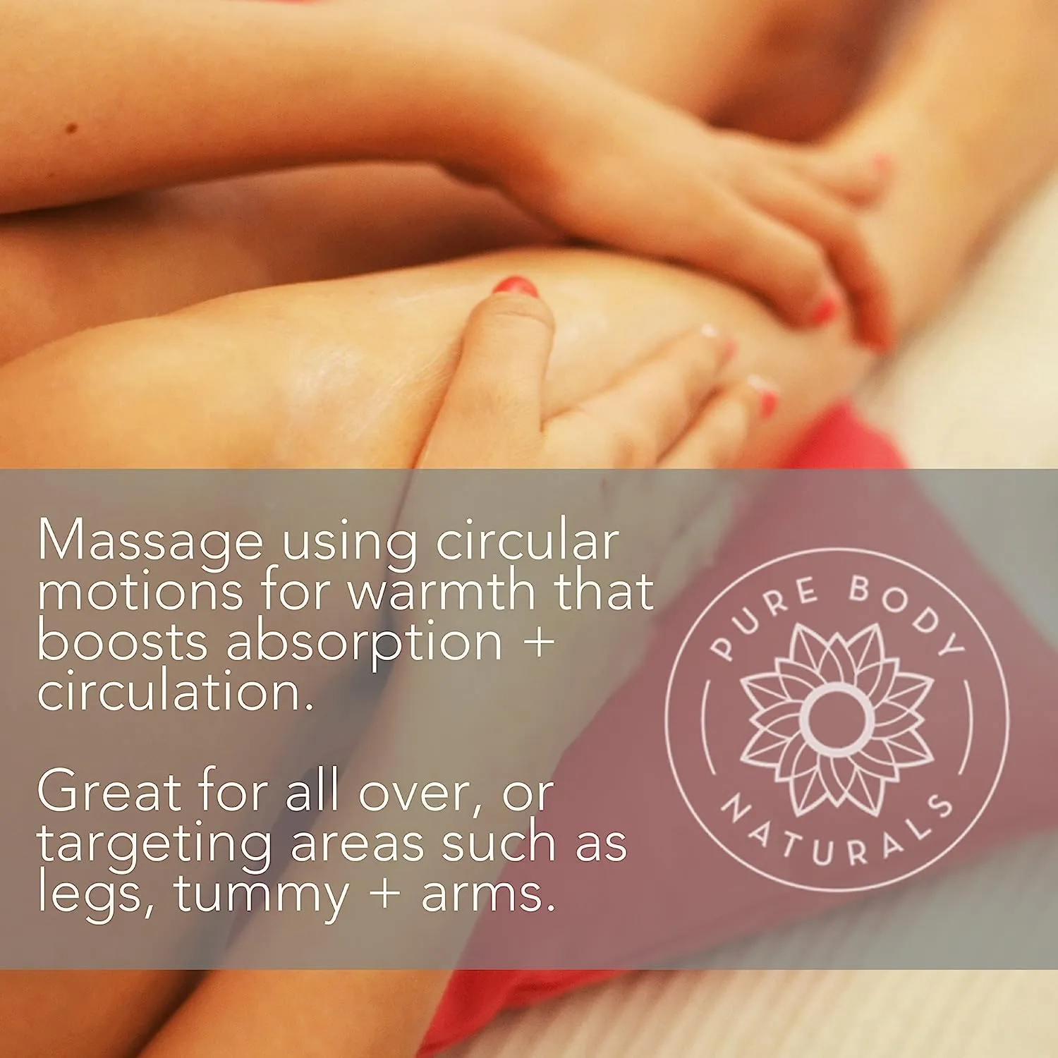 Pure Body Chemical Free 100% Natural Cellulite Massage Oil for Thighs and Butt 240ml