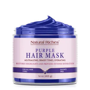 Purple Hair Mask - For Blonde, Bleached, Platinum, Silver Hair