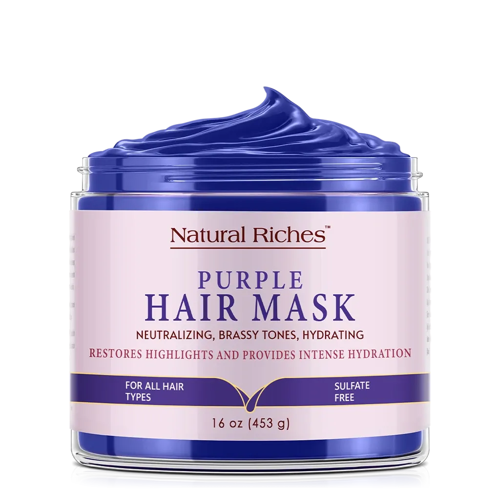 Purple Hair Mask - For Blonde, Bleached, Platinum, Silver Hair