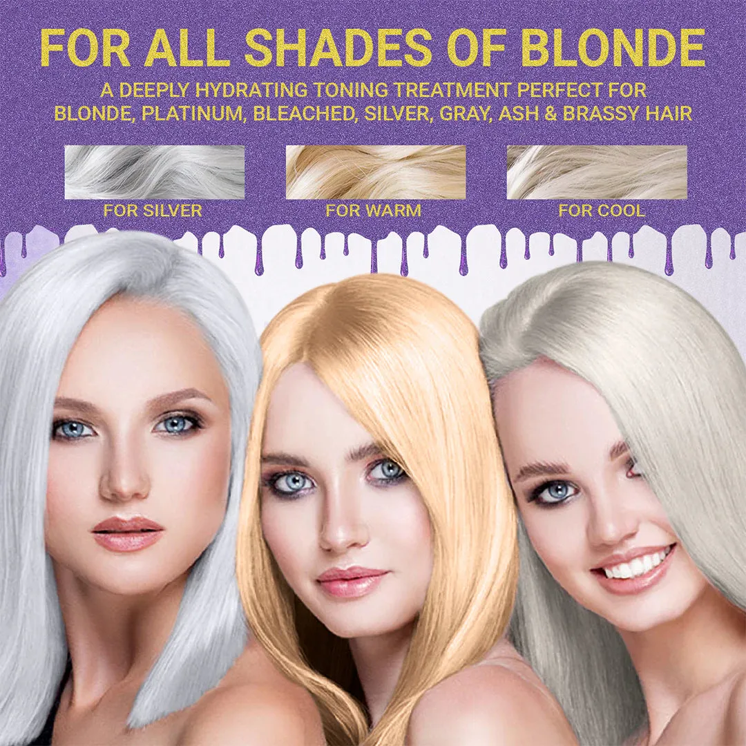 Purple Hair Mask - For Blonde, Bleached, Platinum, Silver Hair