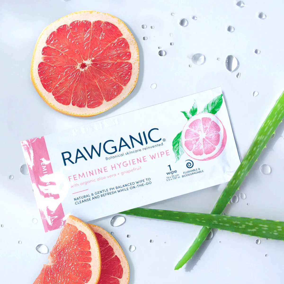 Rawganic Intimate Hygiene Wipe Sachets / 25 sachets