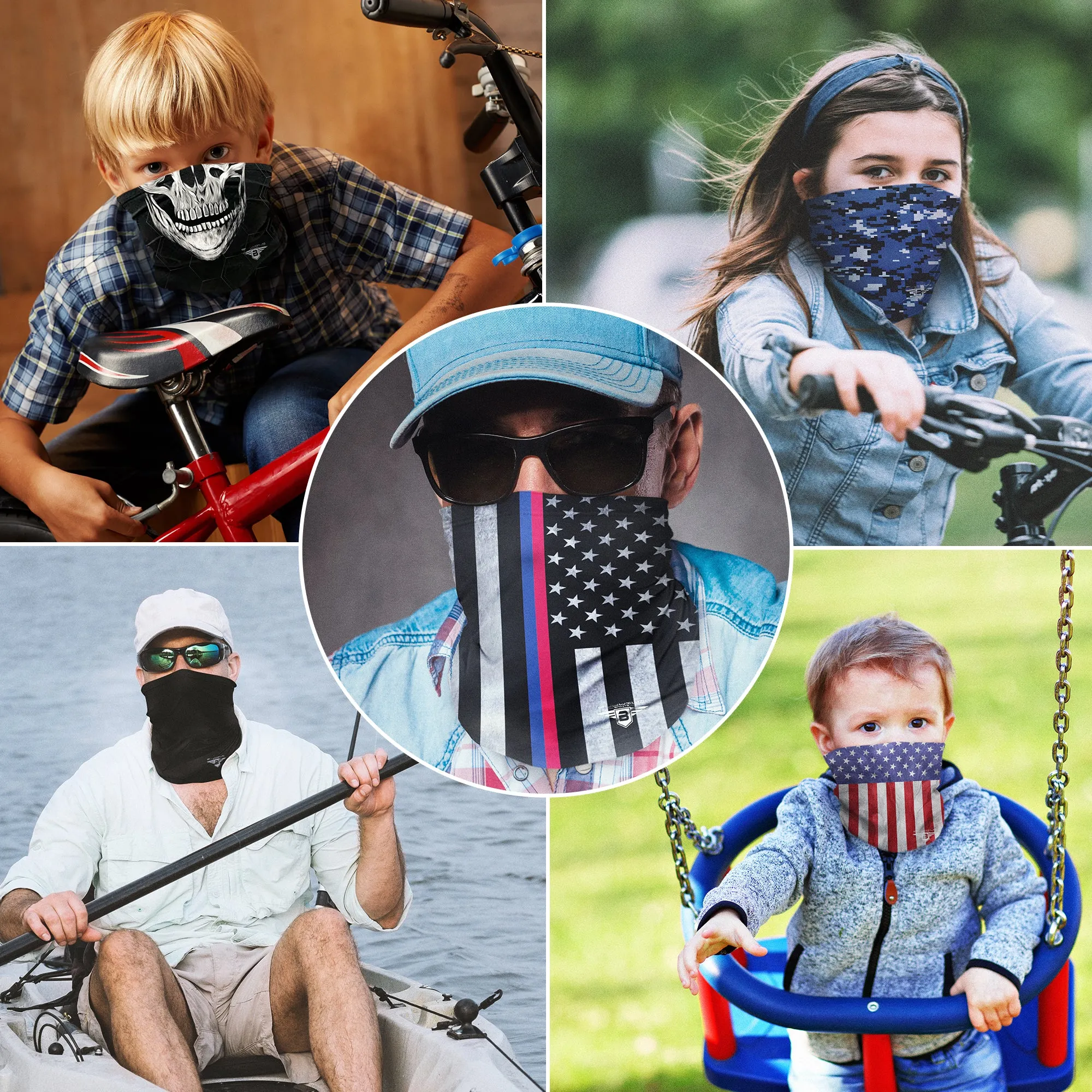 Red Camo Neck Gaiter Face Mask