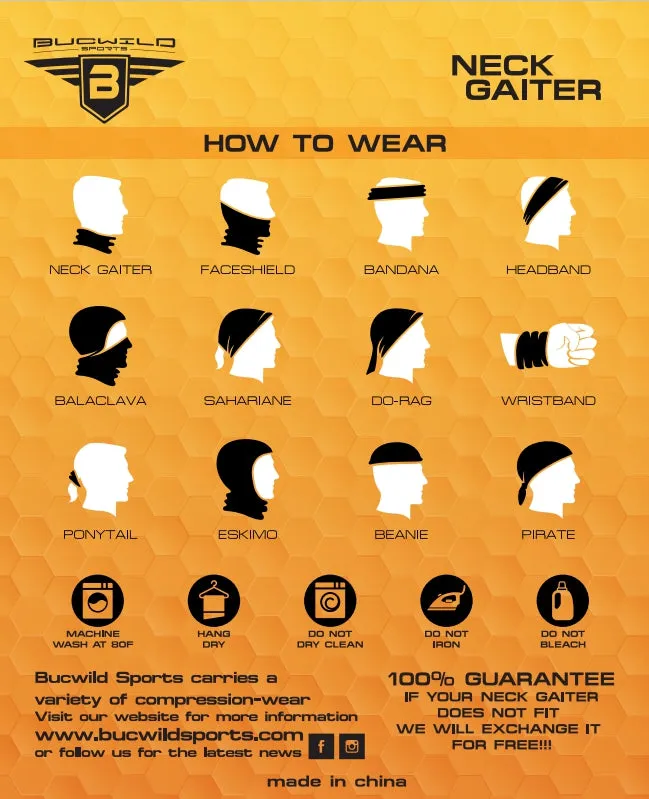 Red Camo Neck Gaiter Face Mask