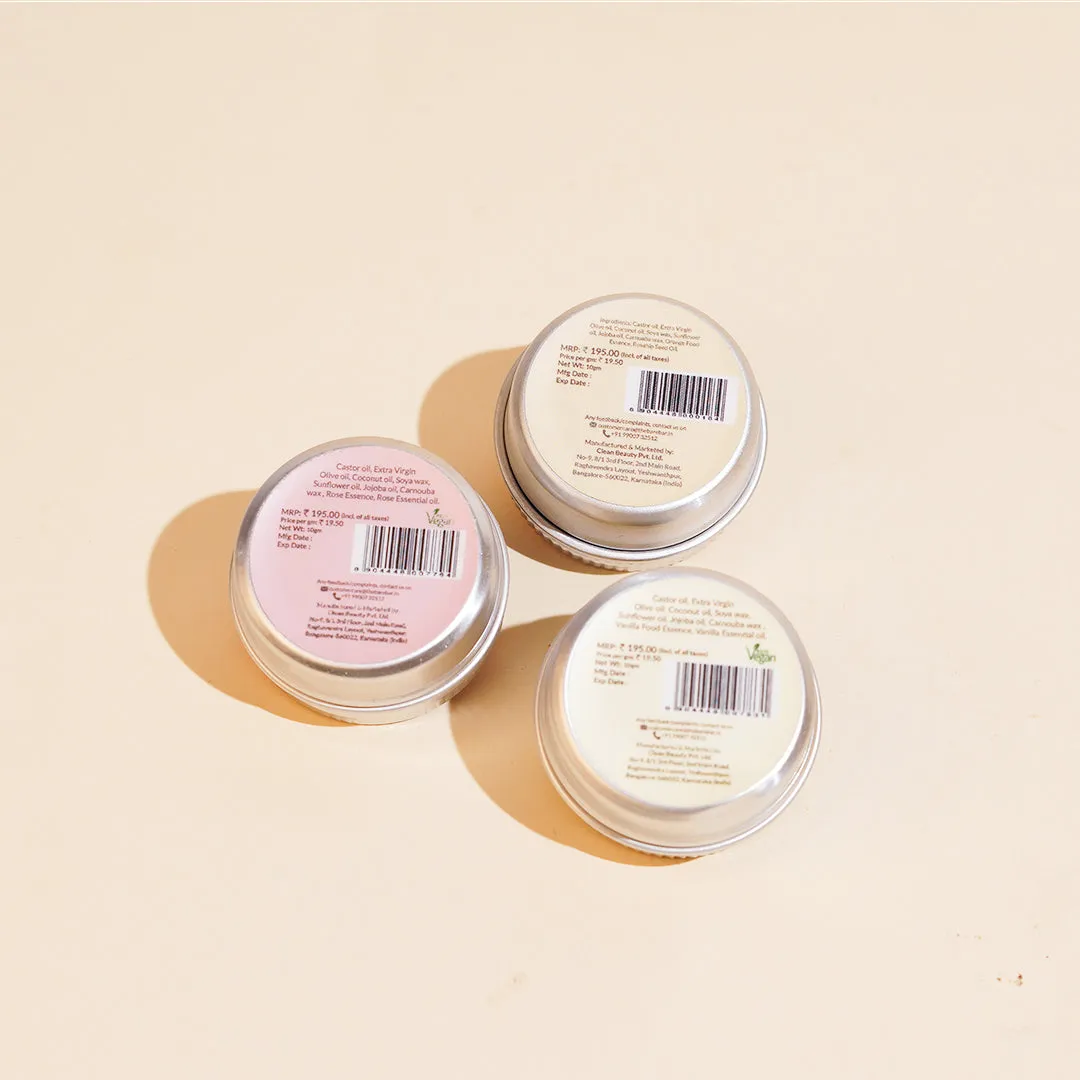 Santara, Vanilla & Gulab Lip Balm Combo