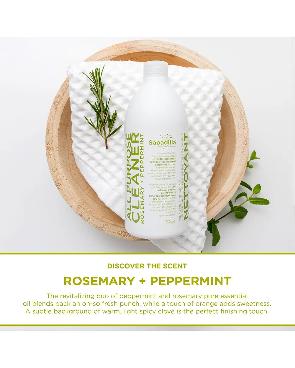 Sapadilla 25oz All Purpose Cleaner Rosemary   Peppermint