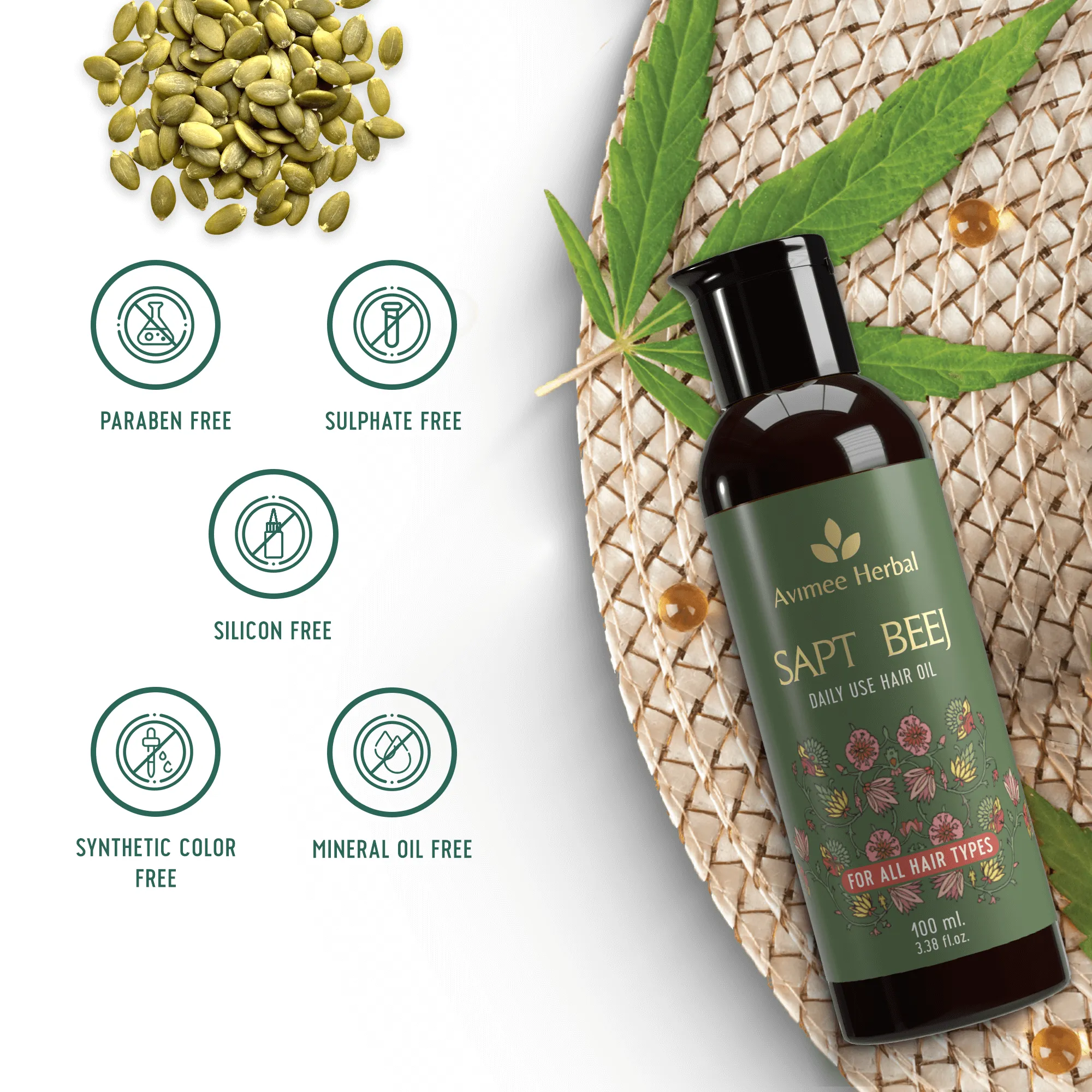 Saptbeej Hair Oil for Hair Growth, Grey Hair